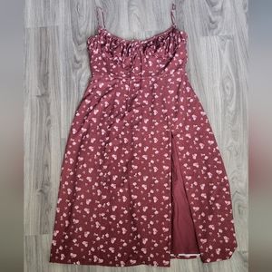 House of CB Merlot midi dress